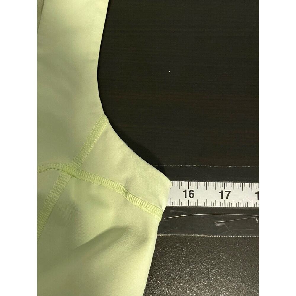 Lululemon Womens Run Tame Me Tank Top Size 8 Neon Yellow Drawstring Cinched READ - Picture 6 of 8